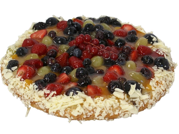 Bladerdeeg bodem gesorteerd fruit