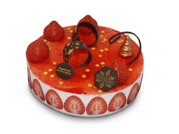 Bavaroise aardbeien taartje 6-8 personen